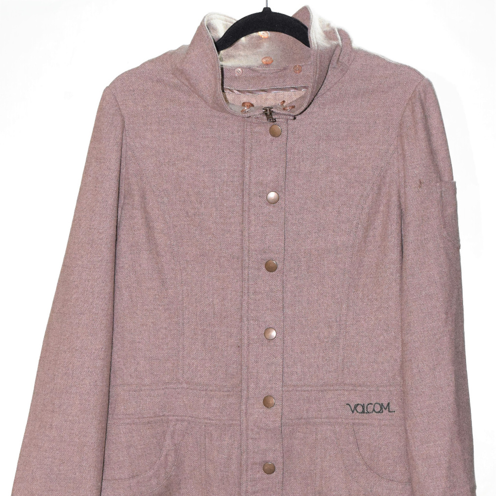 Volcome Stone Small Zip Up Button Front Jacket